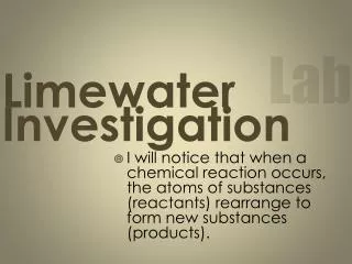 Limewater Investigation