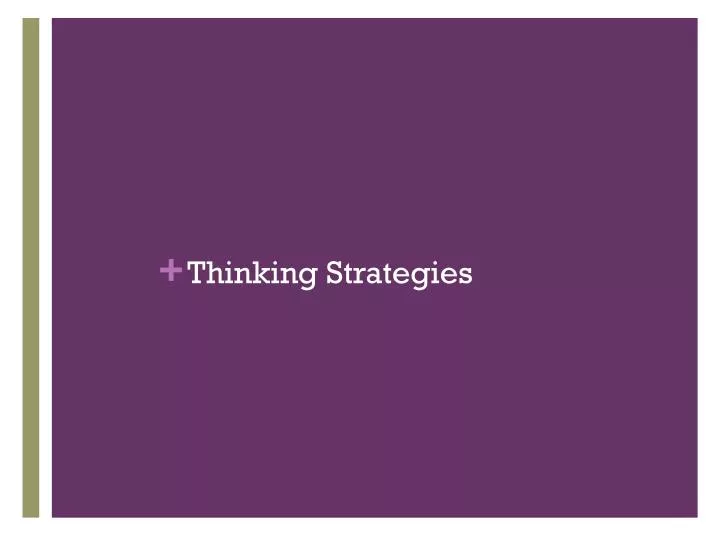 thinking strategies