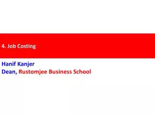 4. Job Costing