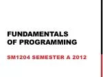 Fundamentals of Programming - slide 1