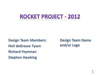 Rocket Project - 2012