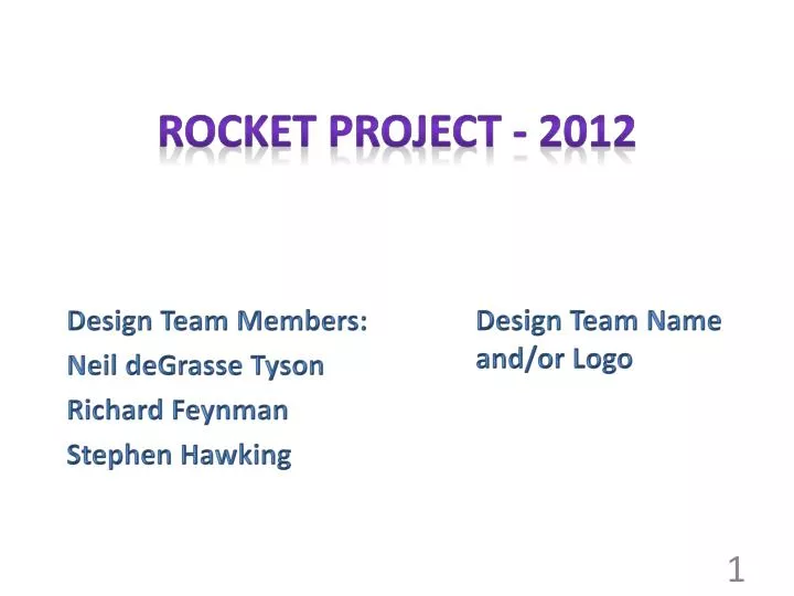 rocket project 2012