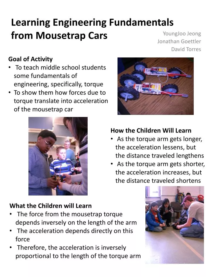 learning engineering fundamentals from mousetrap cars