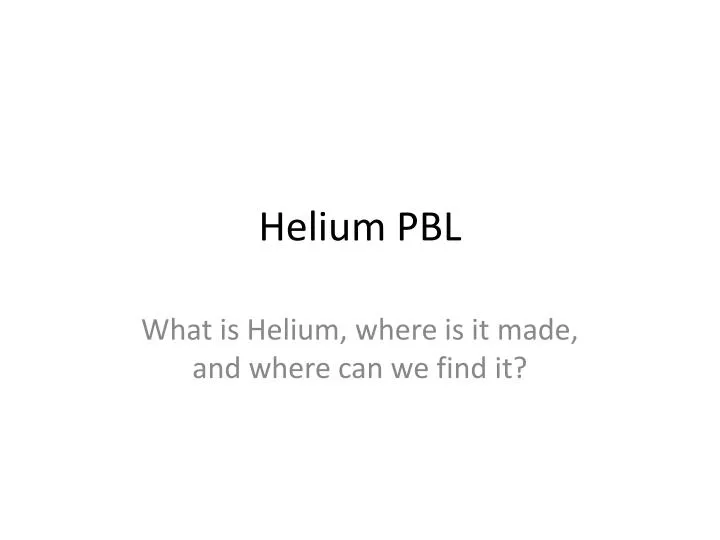 helium pbl