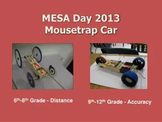 MESA Day 2013 Mousetrap Car
