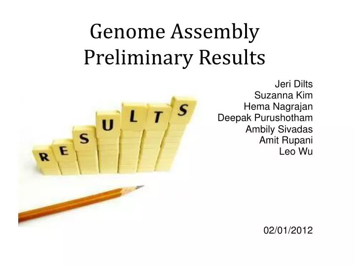 genome assembly preliminary results