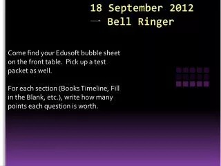 18 September 2012 ? Bell Ringer