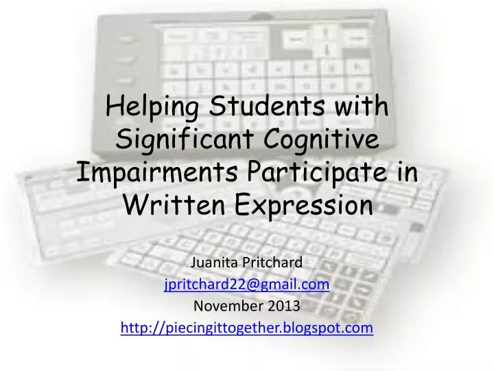 helping students with significant cognitive impairments participate in written expression