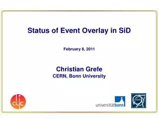 Status of Event Overlay in SiD