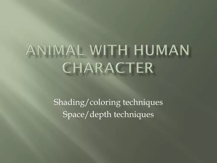 animal with human character