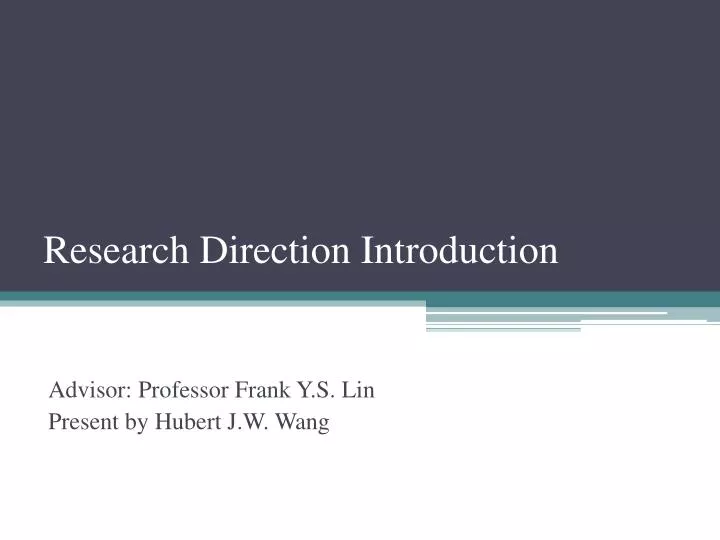 research direction introduction