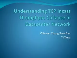 Understanding TCP Incast Throughput Collapse in Datacenter Network