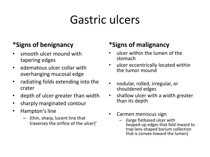 gastric ulcers