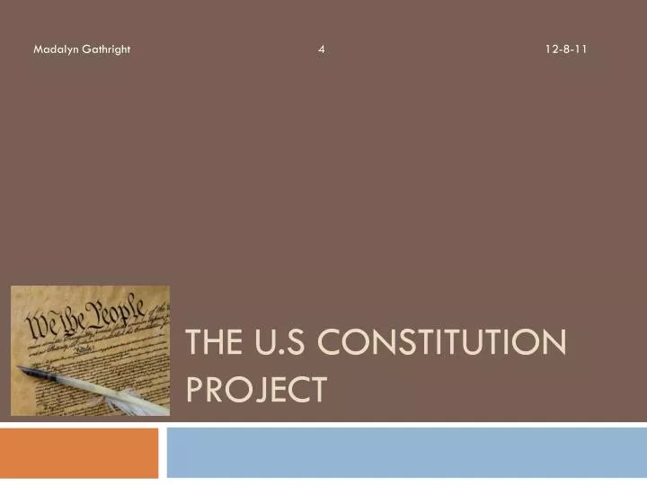 the u s constitution project