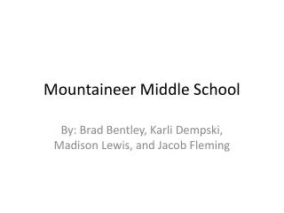Mountaineer Middle School