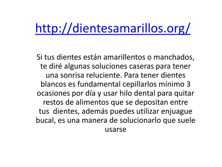 http dientesamarillos org