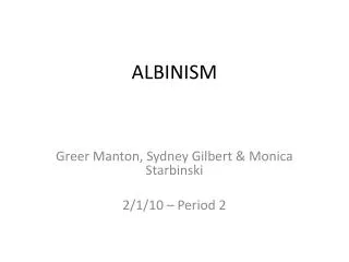 ALBINISM