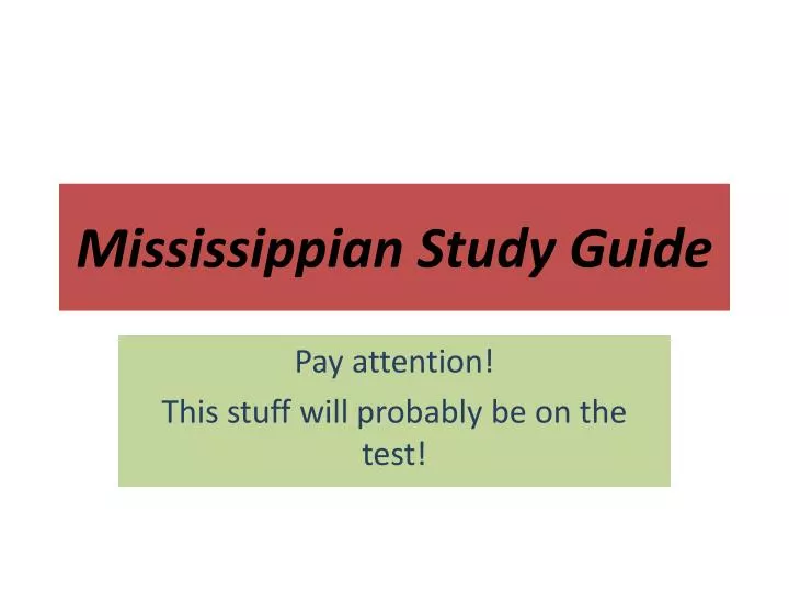 mississippian study guide