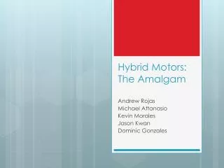 Hybrid Motors: The Amalgam