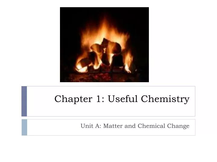 chapter 1 useful chemistry