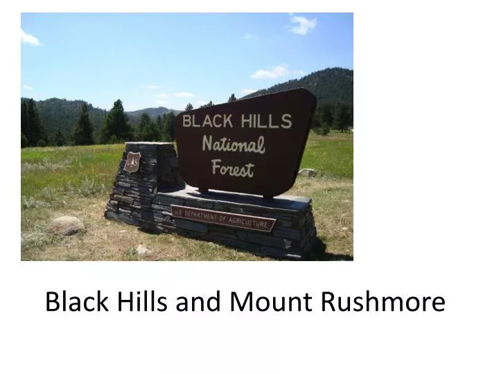 black hills and mount rushmore