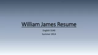William James Resume