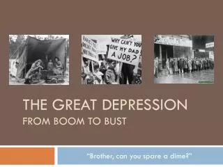 The Great Depression From Boom to Bust