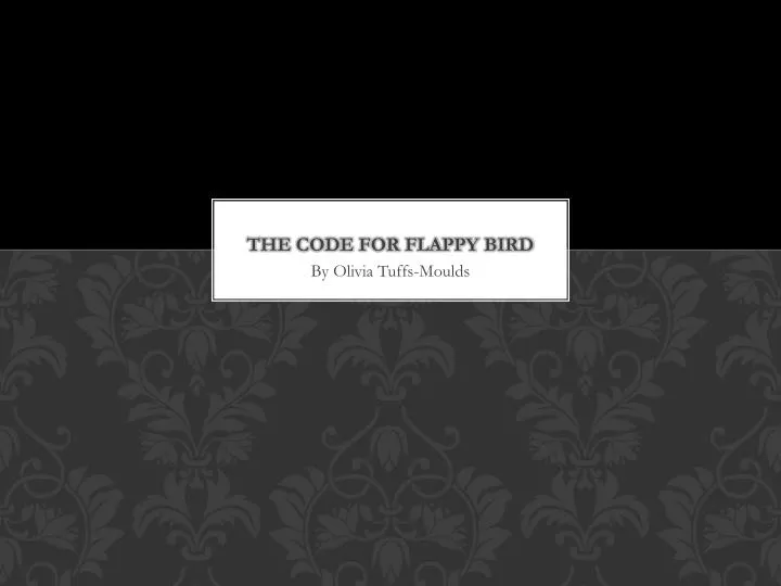 the code for flappy bird