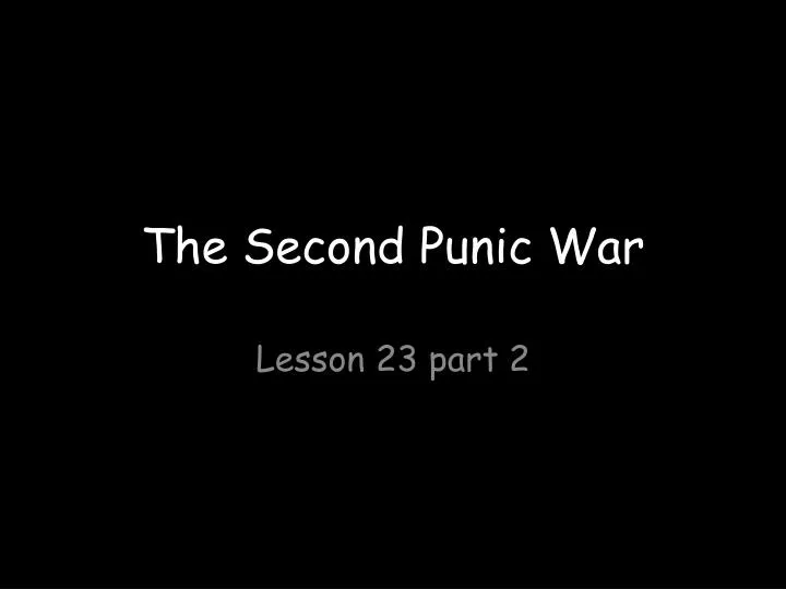 the second punic war