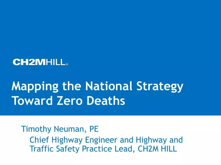 mapping the national strategy toward zero deaths