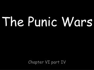 The Punic Wars