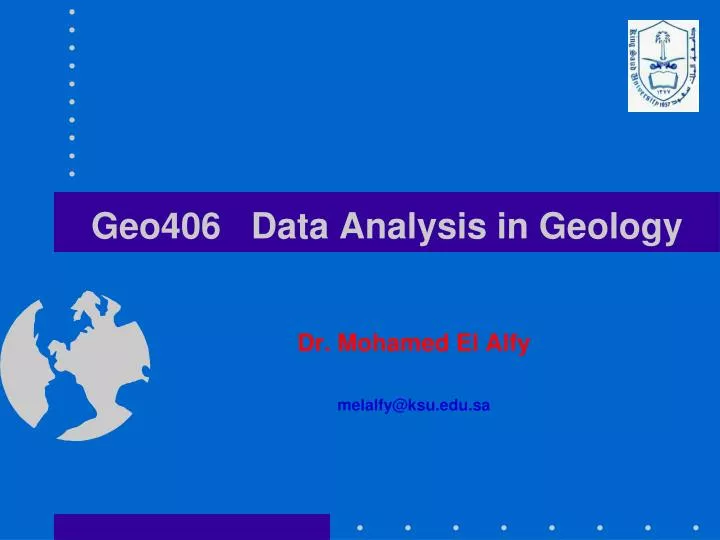 geo406 data analysis in geology