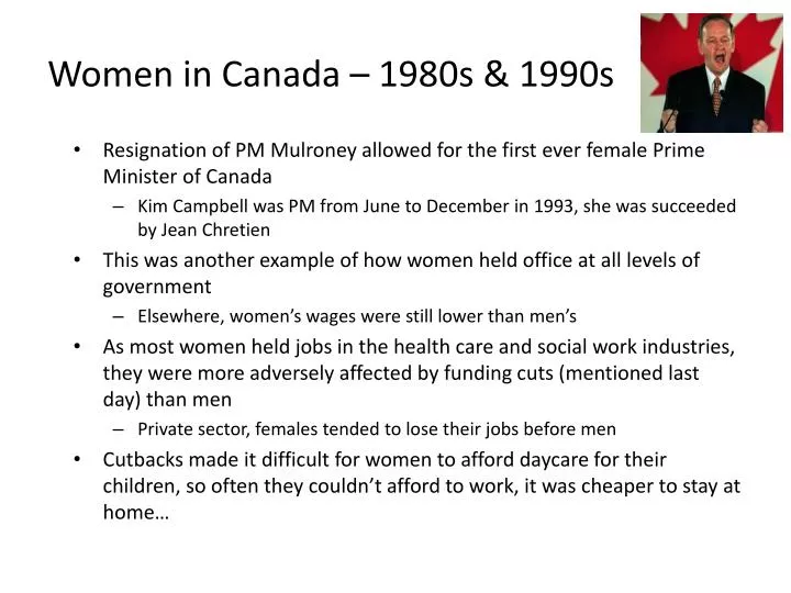 women in canada 1980s 1990s