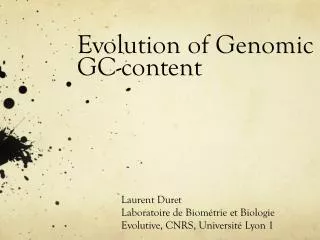 Evolution of Genomic GC-content