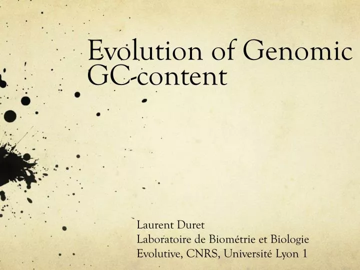 evolution of genomic gc content