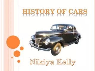 History Of Cars