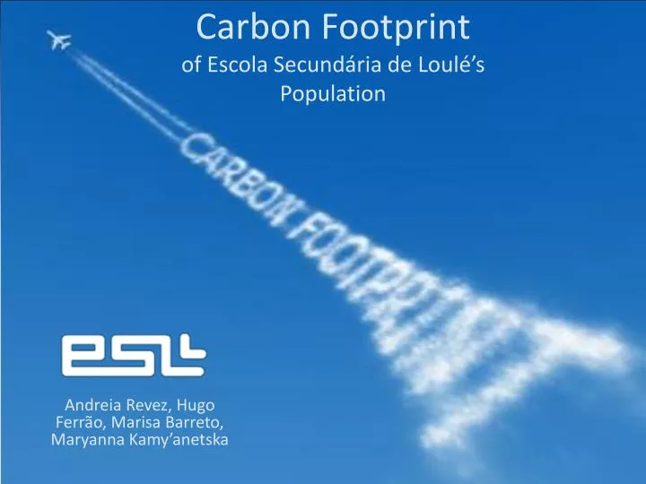 carbon footprint of escola secund ria de loul s population