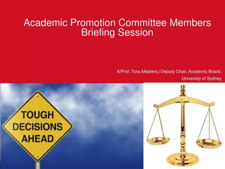 academic promotion committee members briefing session