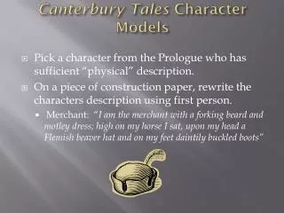 Canterbury Tales Character Models