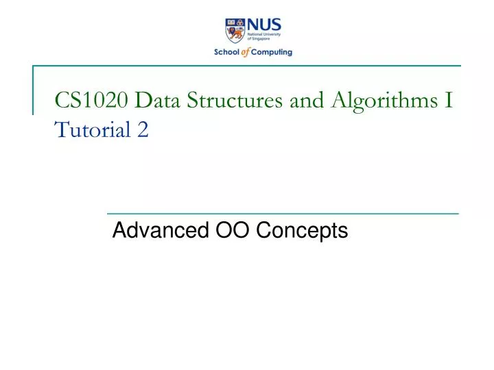 cs1020 data structures and algorithms i tutorial 2