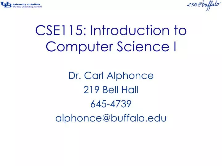 cse115 introduction to computer science i