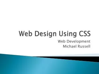 Web Design Using CSS