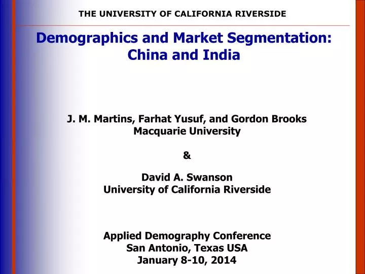 demographics and market segmentation china and india