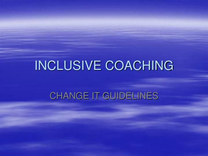 inclusive coaching