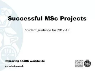 Successful MSc Projects