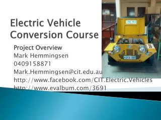 Electric Vehicle Conversion Course