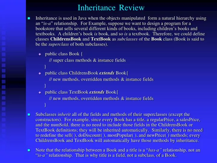 inheritance review