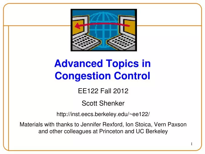 advanced topics in congestion control