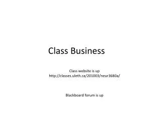 Class Business
