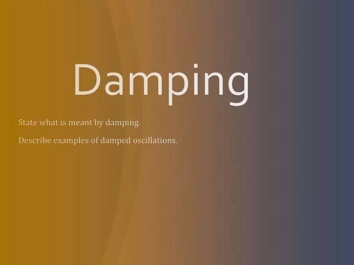 damping